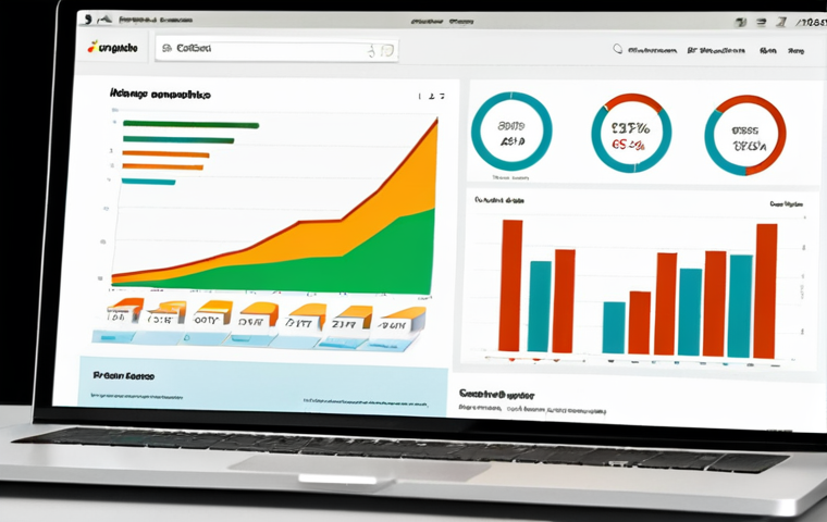 **
A vibrant, modern website dashboard. Graphs and charts display website performance metrics (page load time, bounce rate, etc.). A magnifying glass hovers over the dashboard, symbolizing analysis and problem-solving. Bright, inviting colors. In the style of a sleek, user-friendly software interface.
**