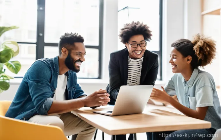 웹 기술을 활용한 커뮤니티 플랫폼 개발 - **Prompt 1: Diverse Digital Community Connection**
"A vibrant and diverse group of adults and te...