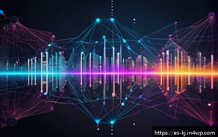 분산 시스템에서의 웹 기술 활용 방안 - A sophisticated digital illustration of a modern distributed computing environment showcasing interc...