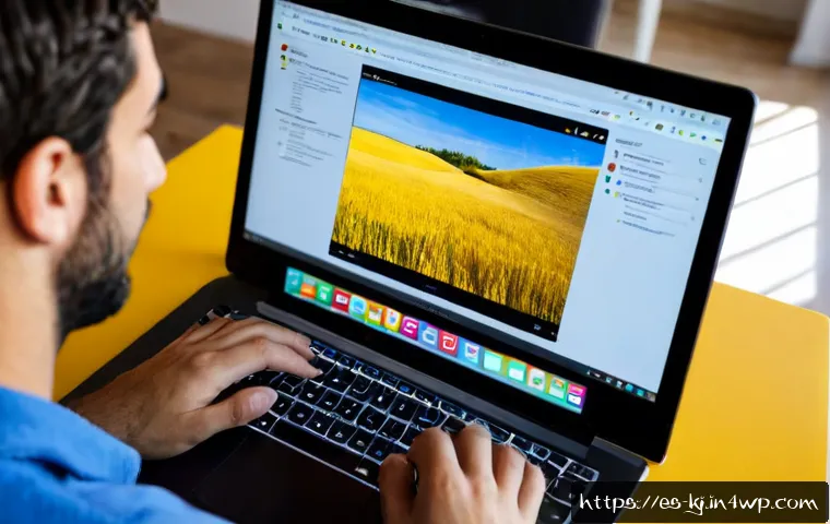 HTML5 웹 게임 개발 예제 및 가이드 - Photorealistic over-the-shoulder view of a Spanish-speaking web game developer working at a clean ho...